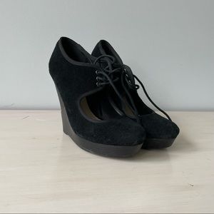 Black Platform Wedges